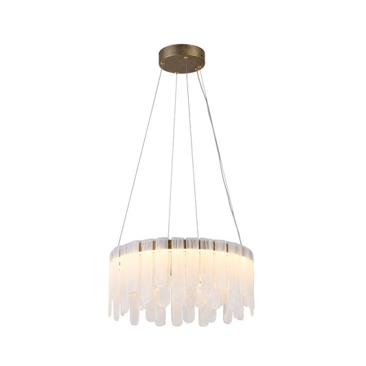 Artcraft Roselle 1Lt LED 19" Pendant, Legacy Brass/Piastra - AC6123LB