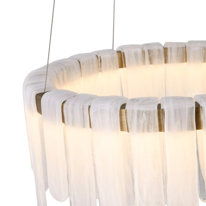 Artcraft Roselle 1Lt LED 19" Pendant, Legacy Brass/Piastra