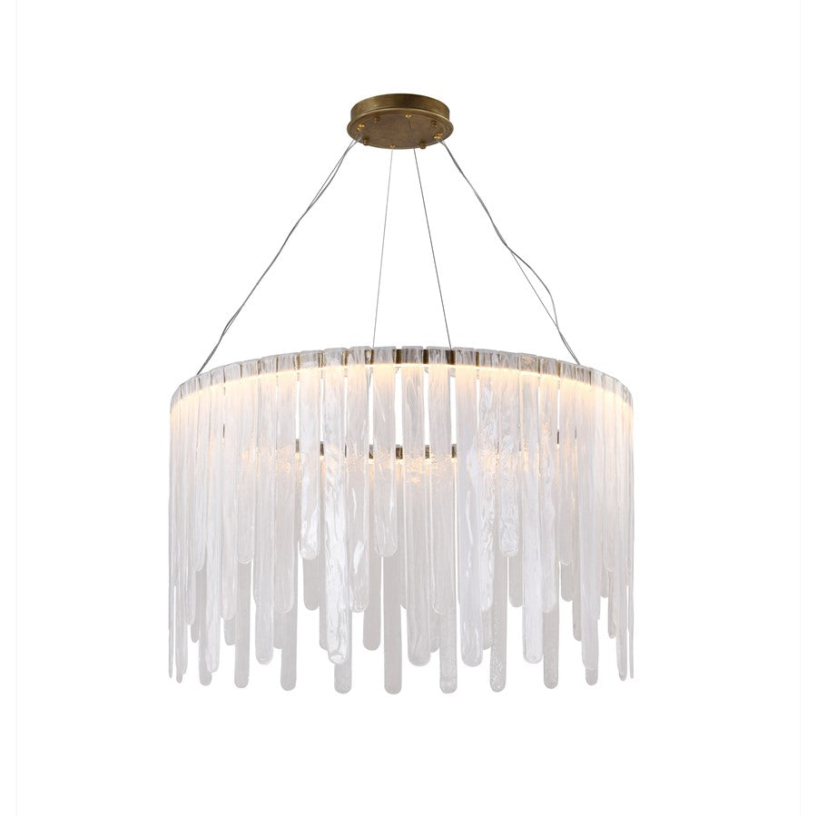 Artcraft Roselle 1Lt LED 40" Pendant, Legacy Brass/Piastra - AC6124LB