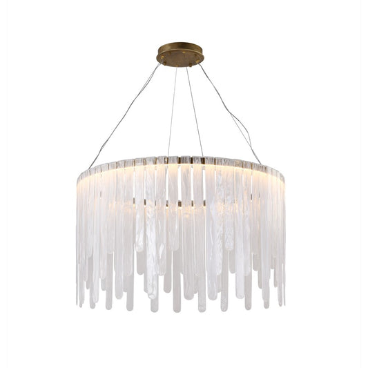 Artcraft Roselle 1Lt LED 40" Pendant, Legacy Brass/Piastra - AC6124LB