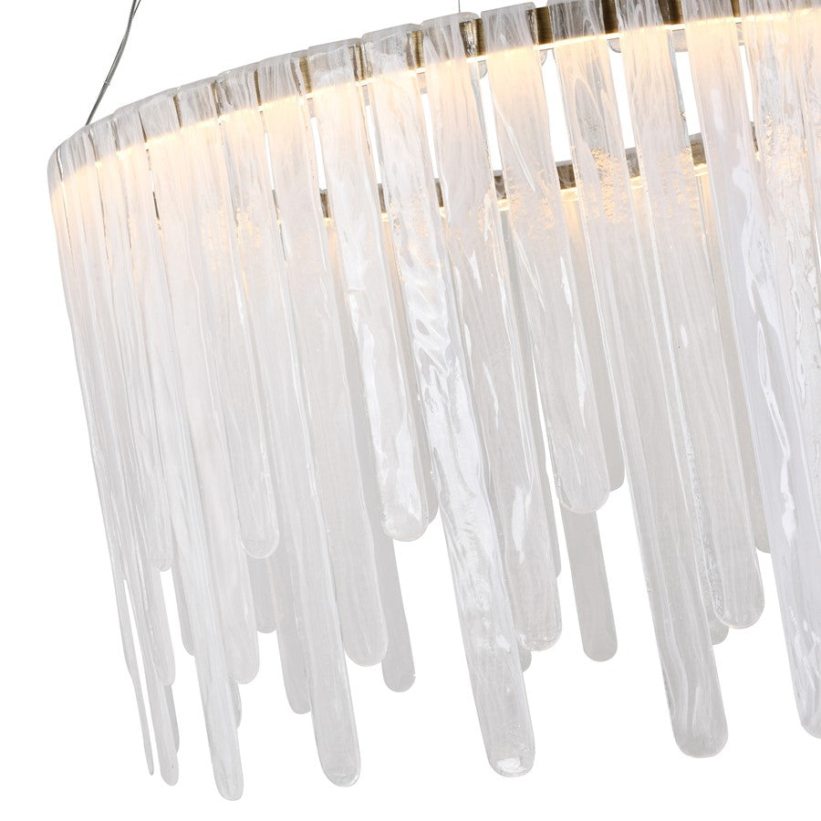 Artcraft Roselle 1Lt LED 40" Pendant, Legacy Brass/Piastra