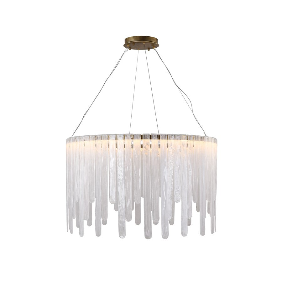 Artcraft Roselle 1Lt LED 40" Pendant, Legacy Brass/Piastra