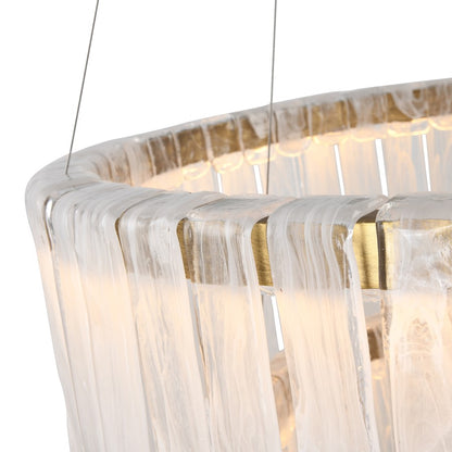Artcraft Roselle Light Chandelier, Legacy Brass/Piastra