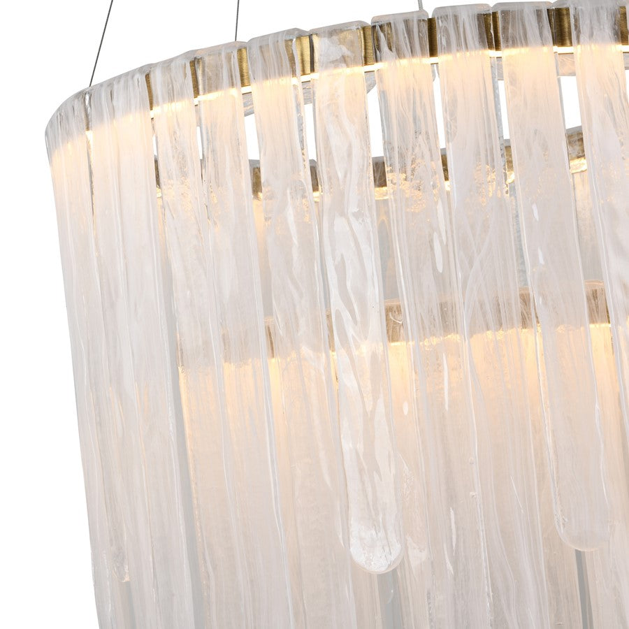 Artcraft Roselle Light Chandelier, Legacy Brass/Piastra