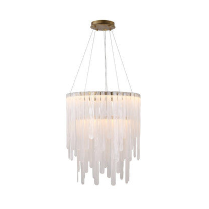 Artcraft Roselle Light Chandelier, Legacy Brass/Piastra