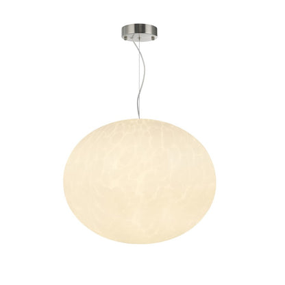 Artcraft Portico 1Lt LED 15" Pendant, Satin Nickel/White Lava - AC6133SN