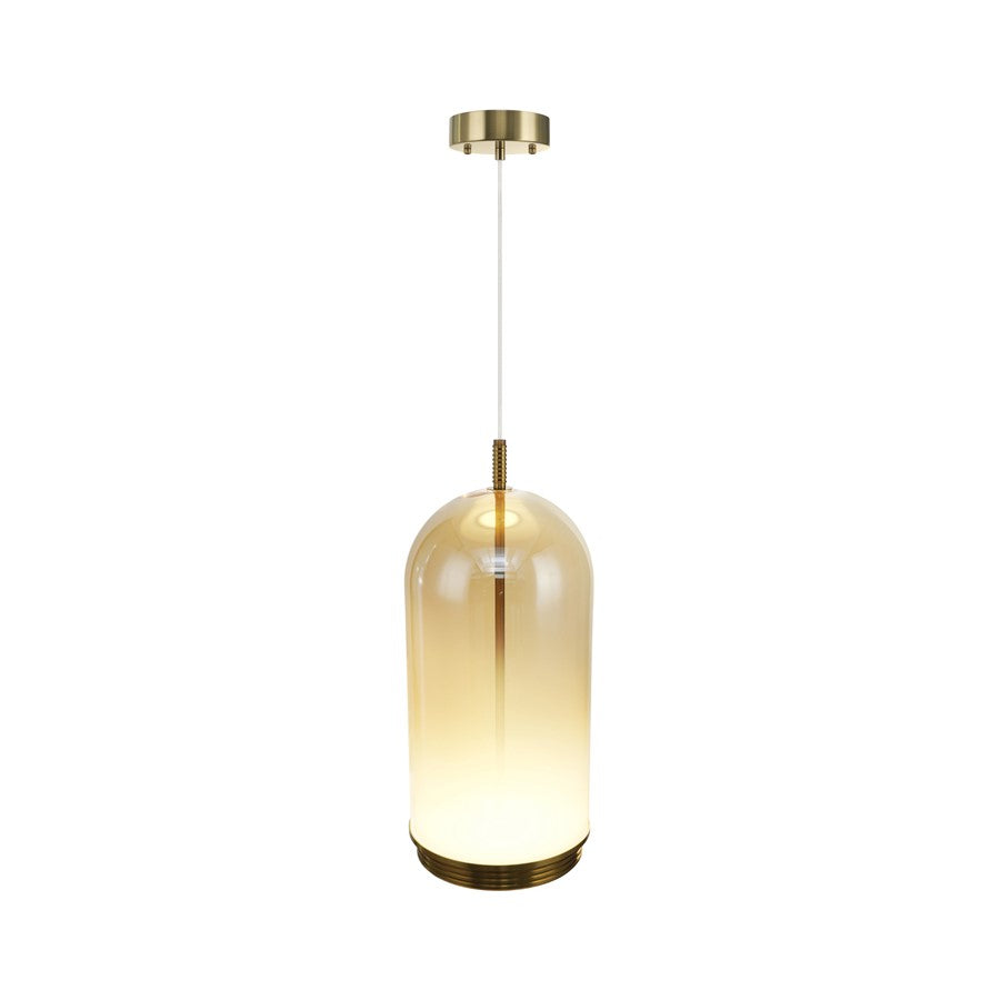 Artcraft Nebulosa Light Pendant, Brass/Amber/White