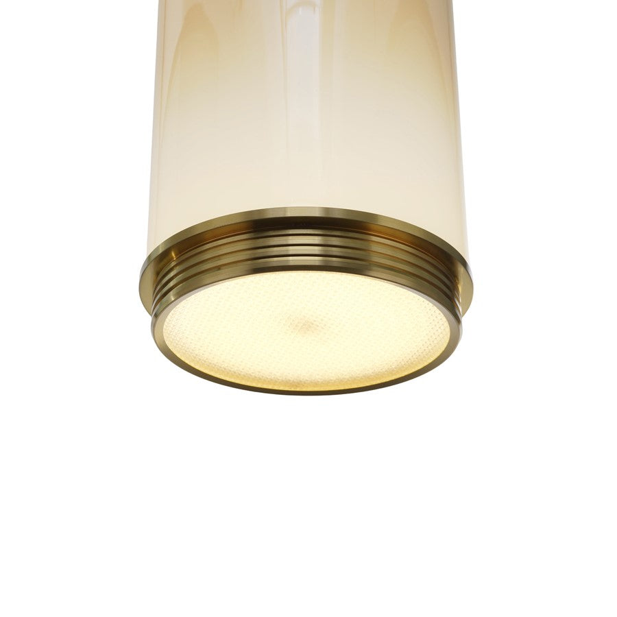 Artcraft Nebulosa Light Pendant, Brass/Amber/White