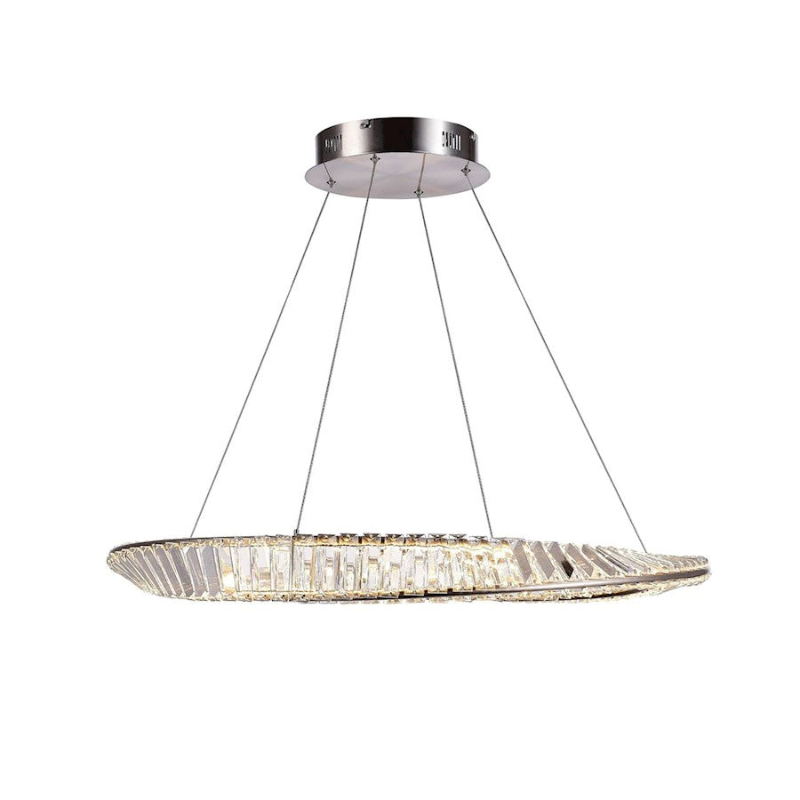 1 Light Led 50W Pendant, Satin Nickel