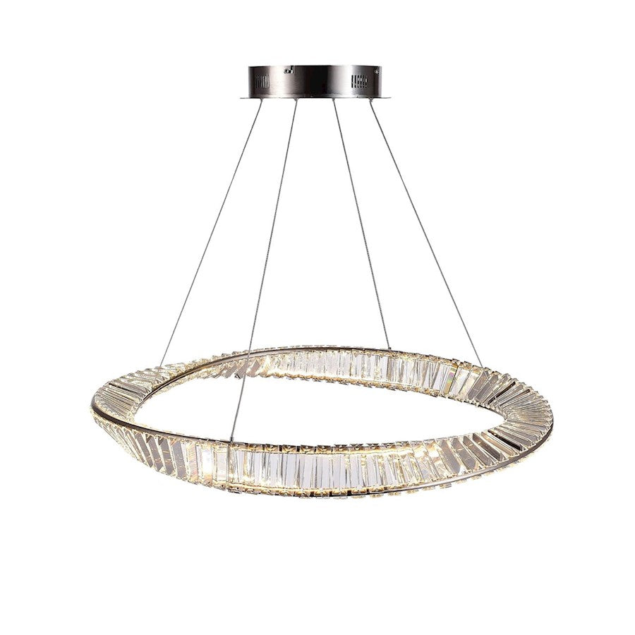 1 Light Led 50W Pendant, Satin Nickel