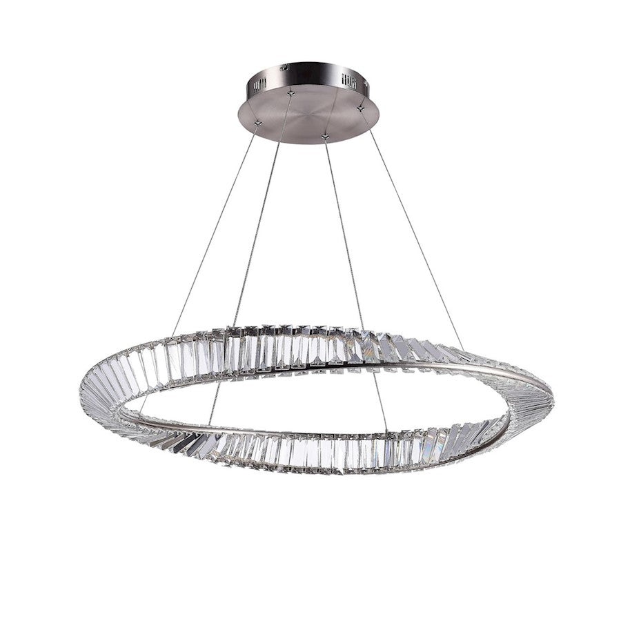 1 Light Led 50W Pendant, Satin Nickel