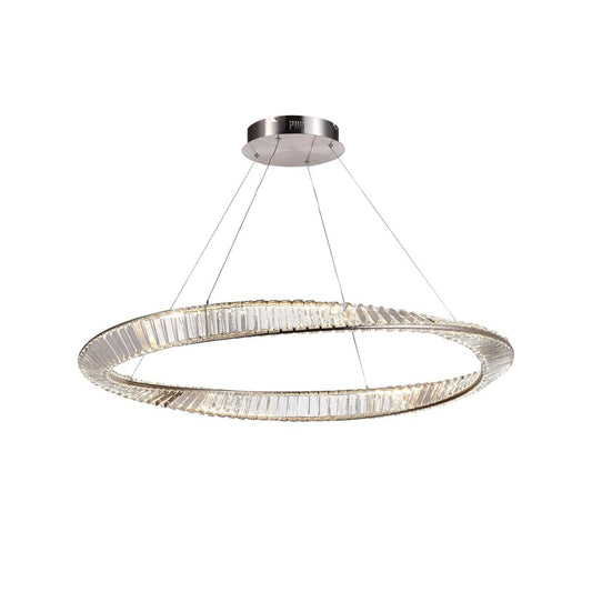 1 Light Led 65W Pendant, Satin Nickel