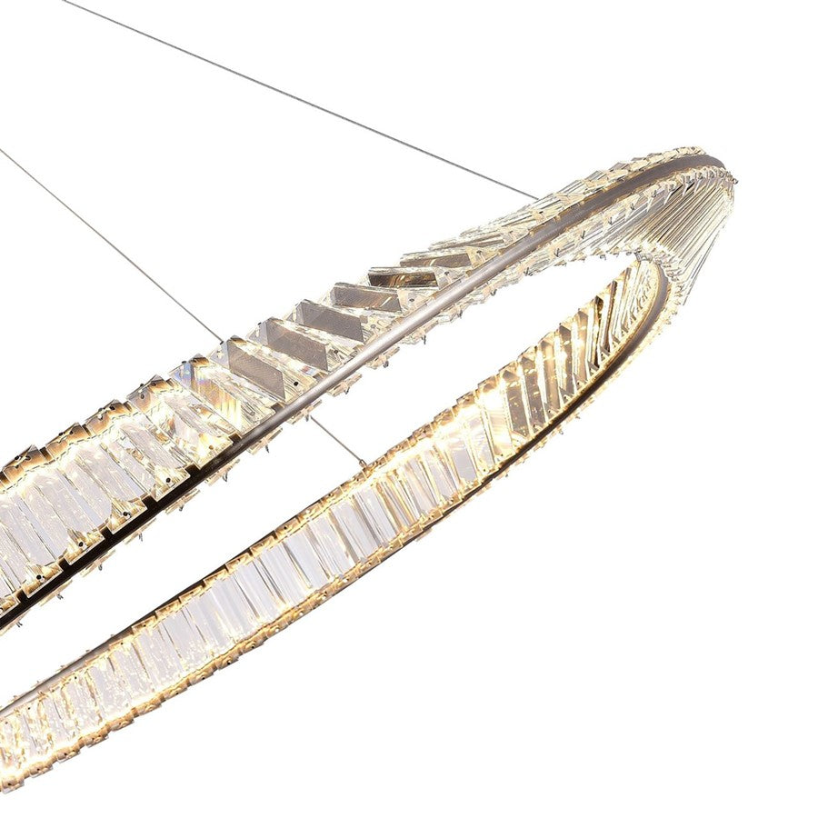 1 Light Led 65W Pendant, Satin Nickel
