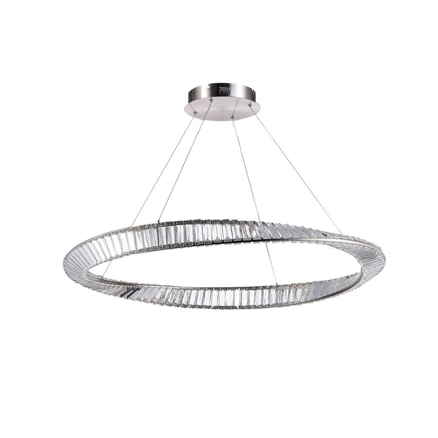 1 Light Led 65W Pendant, Satin Nickel