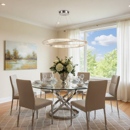 1 Light Led 65W Pendant, Satin Nickel