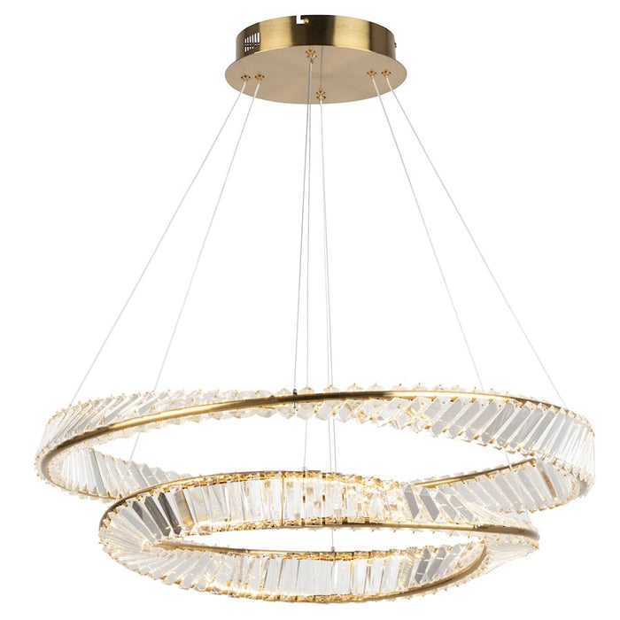 Artcraft Stella 1 Light Chandelier, Brushed Brass/Clear - AC6723BB