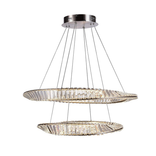 1 Light 90W Chandelier, Satin Nickel
