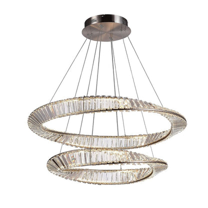 1 Light 90W Chandelier, Satin Nickel