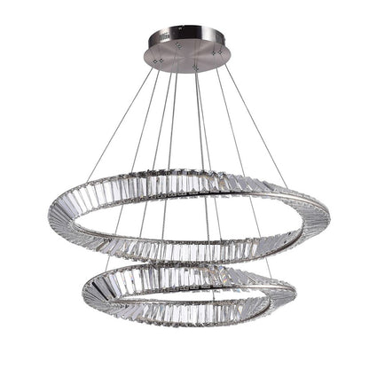 1 Light 90W Chandelier, Satin Nickel