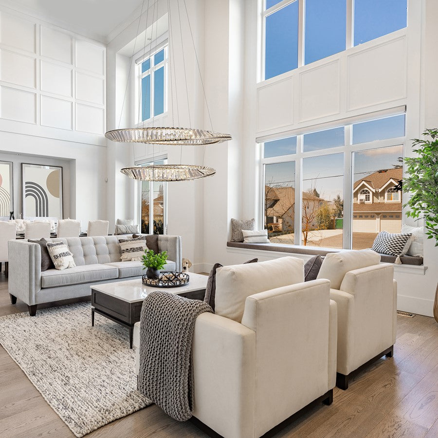 1 Light 90W Chandelier, Satin Nickel