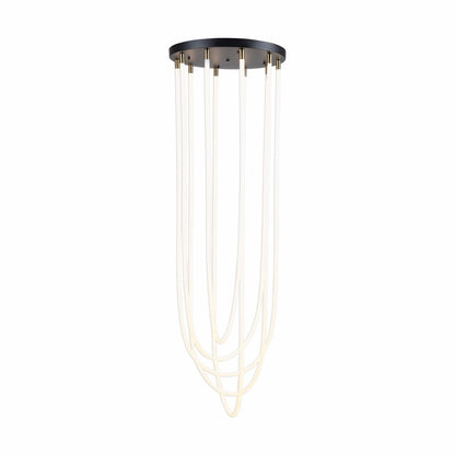 5 Light Chandelier, Black