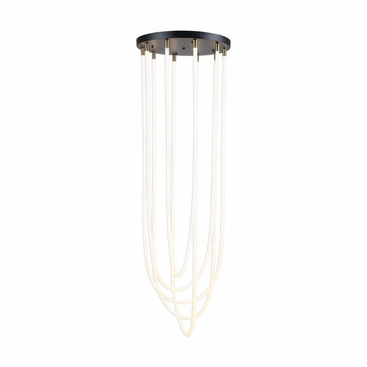 5 Light Chandelier, Black