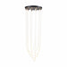 Artcraft Cascata 5 Light Chandelier, Black/Brass/White - AC6812BK