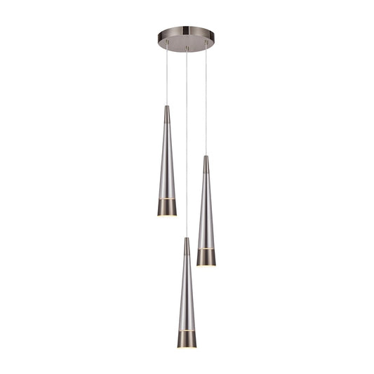 3 Light Pendant, Pearl Black