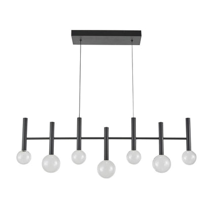 Artcraft Terra 7Lt LED Pendant, Black/Clear