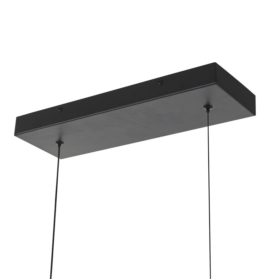 Artcraft Terra 7Lt LED Pendant, Black/Clear