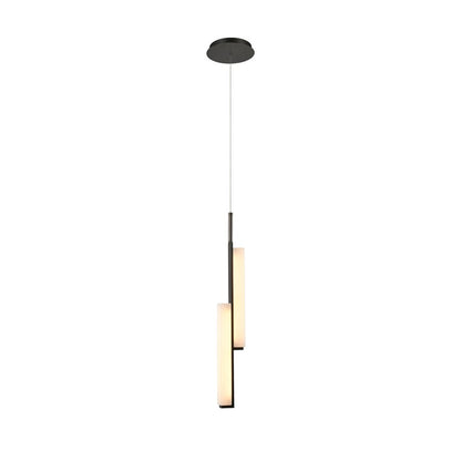Artcraft Lumina 2Lt LED Pendant, Forged Bronze/Alabaster - AC6881FB