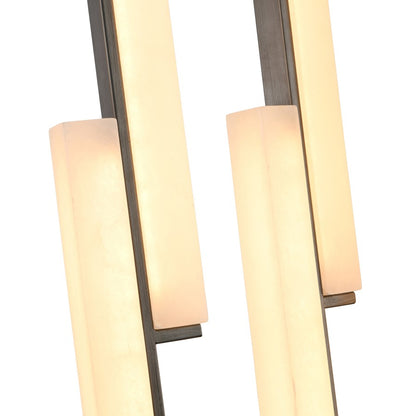 Artcraft Lumina 14Lt LED Pendant, Forged Bronze/Alabaster
