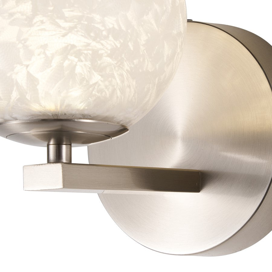 Artcraft Forma 1Lt LED Wall Sconce, Brushed Nickel/Ice