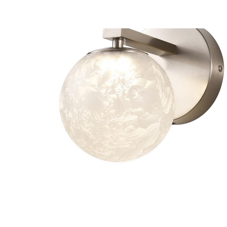 Artcraft Forma 1Lt LED Wall Sconce, Brushed Nickel/Ice