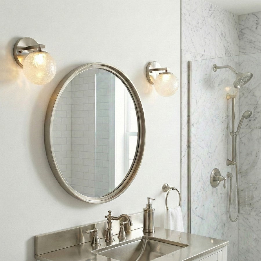 Artcraft Forma 1Lt LED Wall Sconce, Brushed Nickel/Ice