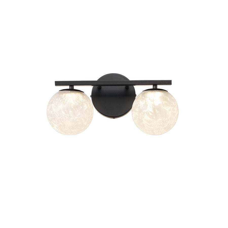 Artcraft Forma 2Lt LED Wall Sconce, Black/Ice - AC6962BK