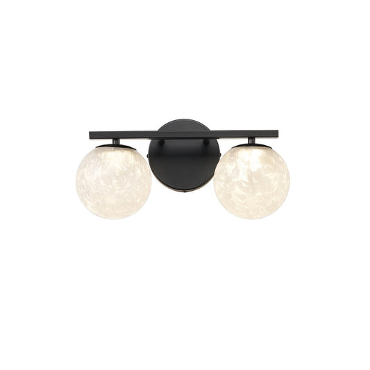 Artcraft Forma 2Lt LED Wall Sconce, Black/Ice - AC6962BK