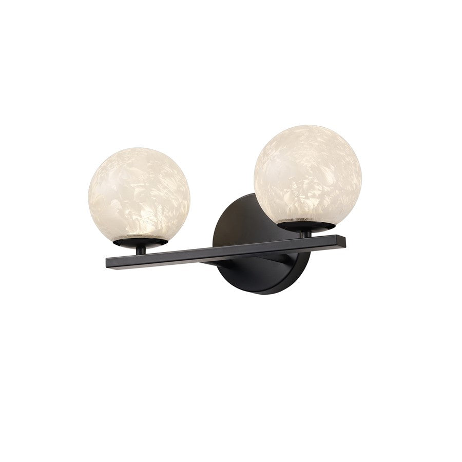 Artcraft Forma 2Lt LED Wall Sconce, Black/Ice