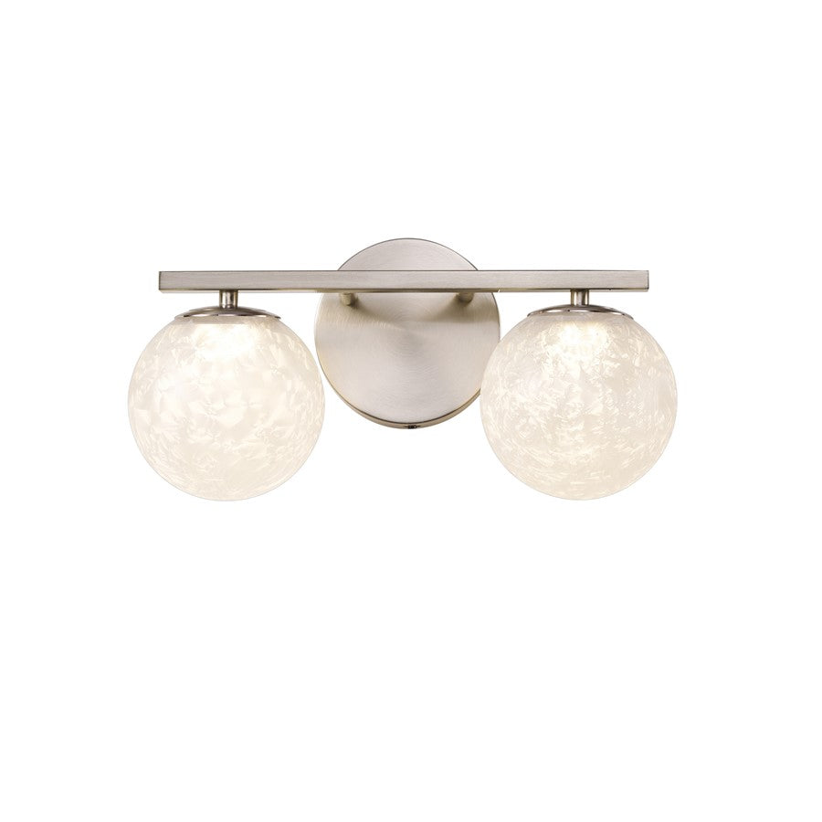 Artcraft Forma 2Lt LED Wall Sconce, Brushed Nickel/Ice - AC6962BN