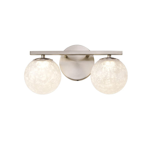 Artcraft Forma 2Lt LED Wall Sconce, Brushed Nickel/Ice - AC6962BN