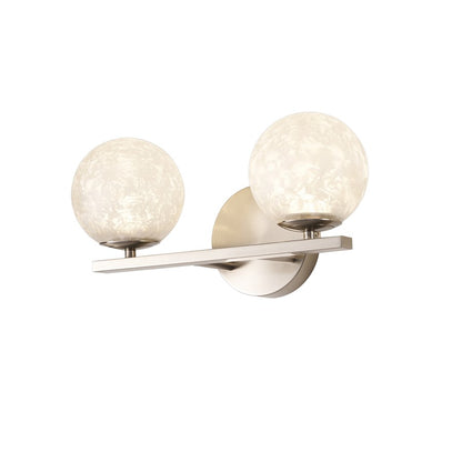 Artcraft Forma 2Lt LED Wall Sconce, Brushed Nickel/Ice