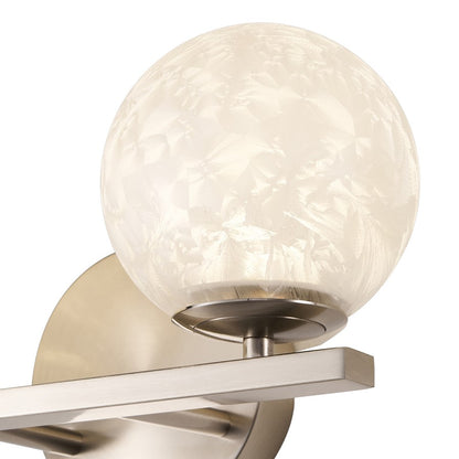 Artcraft Forma 2Lt LED Wall Sconce, Brushed Nickel/Ice