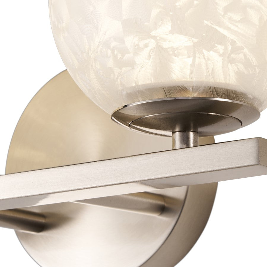 Artcraft Forma 2Lt LED Wall Sconce, Brushed Nickel/Ice