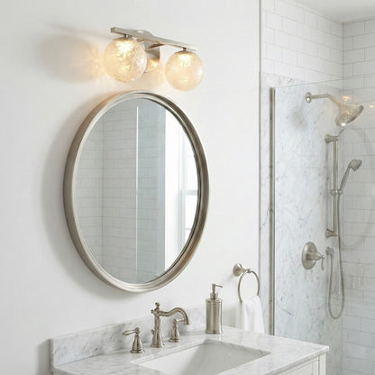 Artcraft Forma 2Lt LED Wall Sconce, Brushed Nickel/Ice