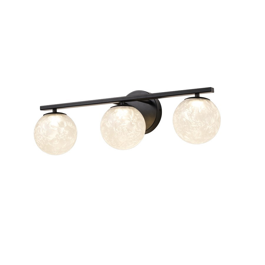 Artcraft Forma 3Lt LED Wall Sconce, Black/Ice - AC6963BK
