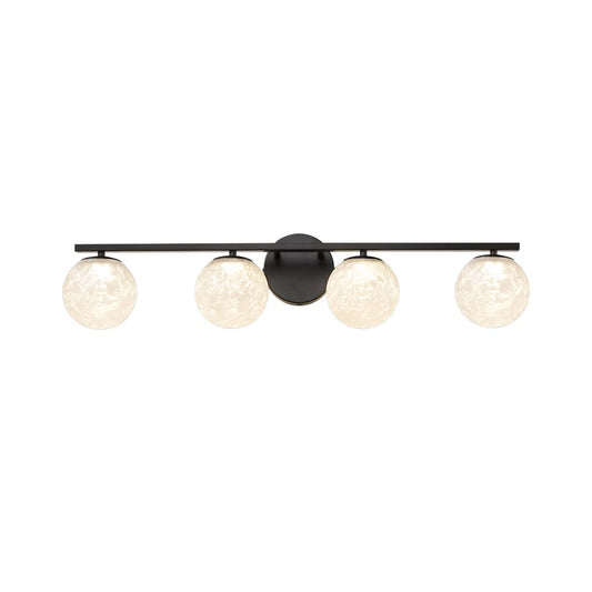 Artcraft Forma 4Lt LED Wall Sconce, Black/Ice - AC6964BK