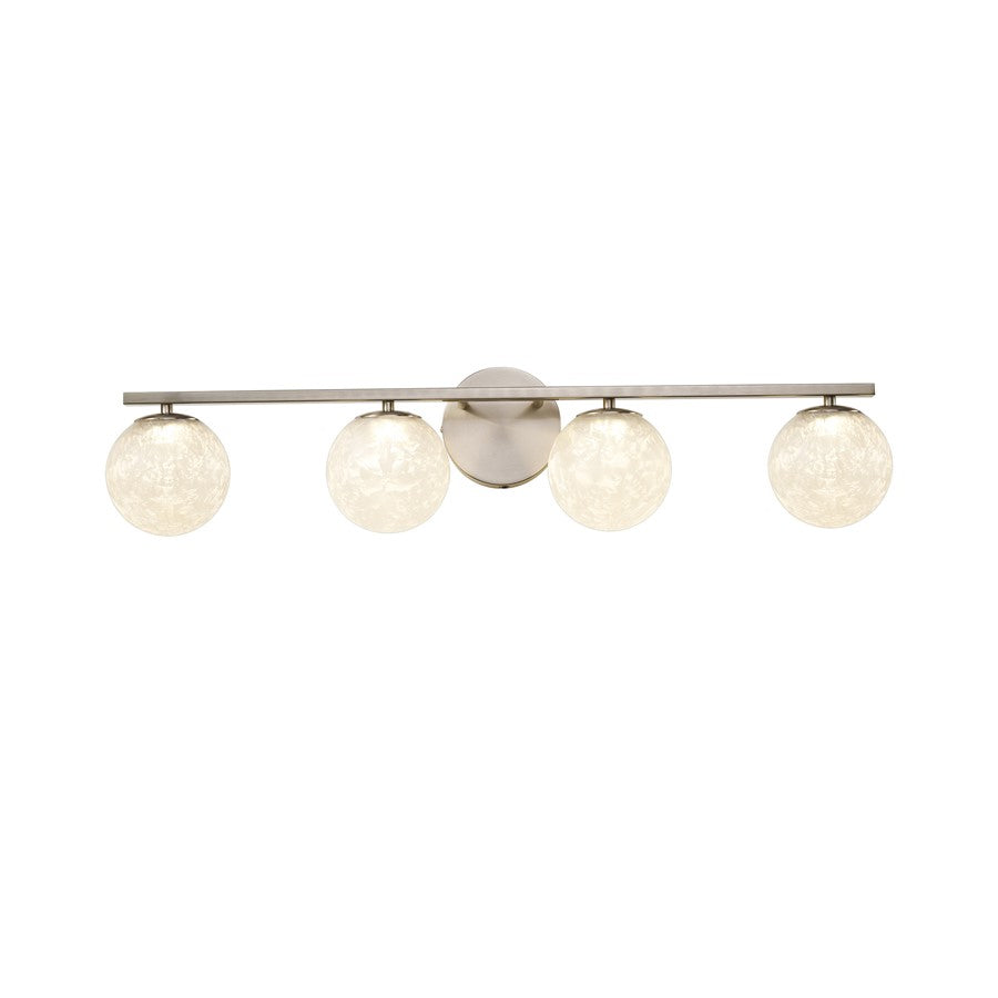 Artcraft Forma 4Lt LED Wall Sconce, Brushed Nickel/Ice - AC6964BN