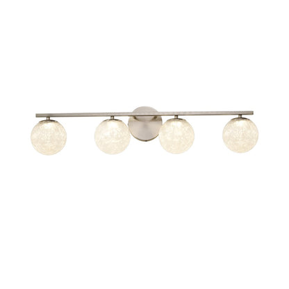 Artcraft Forma 4Lt LED Wall Sconce, Brushed Nickel/Ice - AC6964BN