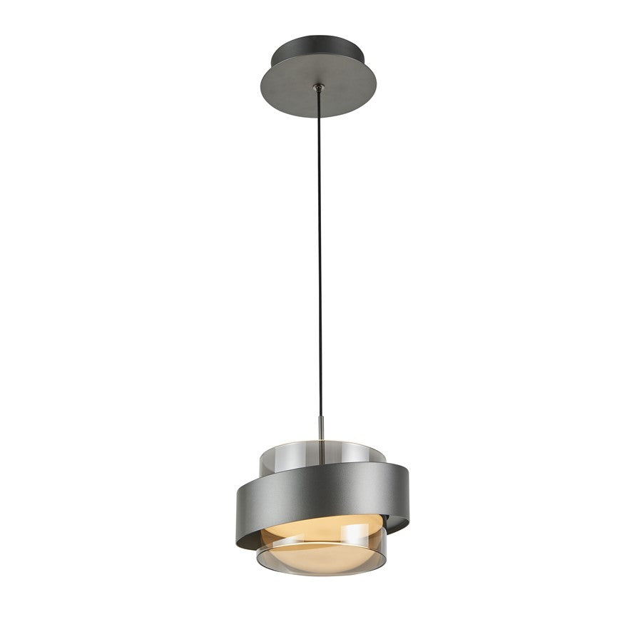 Artcraft Axis 1Lt LED Pendant, Graphite/Smoke/Graphite - AC6980GR