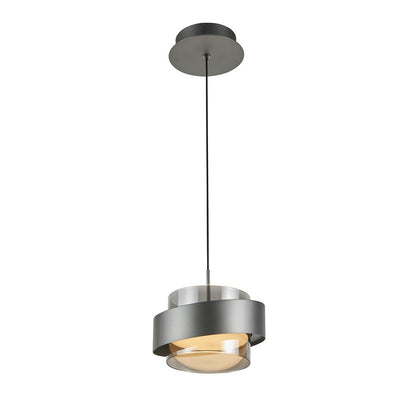 Artcraft Axis 1Lt LED Pendant, Graphite/Smoke/Graphite - AC6980GR